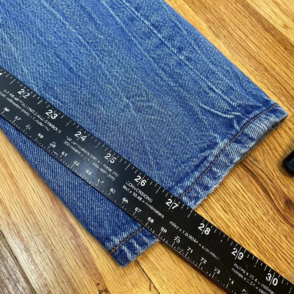 Levi's 501 CT Jeans Mens 31x32 Blue Distressed‎ Tapered Button Fly 17804-0073